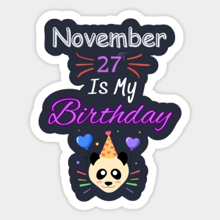 november 27 st is my birthday Sticker